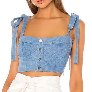 NWT Capulet Hayley Crop Top Denim / Bustier